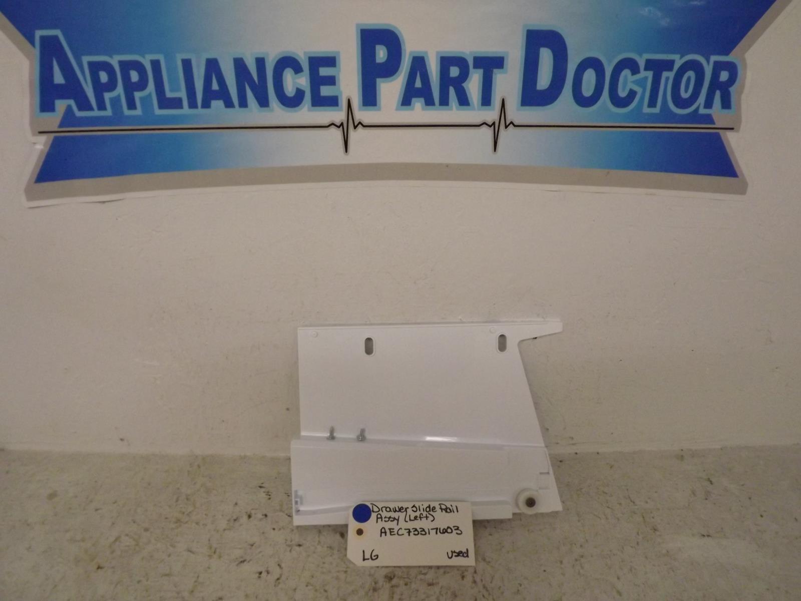 LG Refrigerator AEC73317603 Left Drawer Slide Rail Used LG Refrigerator AEC73317603 Left Drawer Slide Rail Used